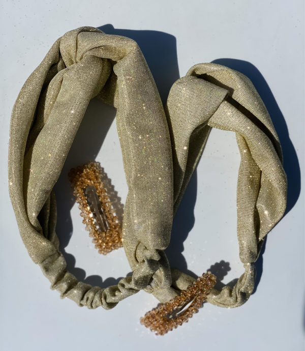 Headband Luxe | Light Gold Glitter - BySi Collection