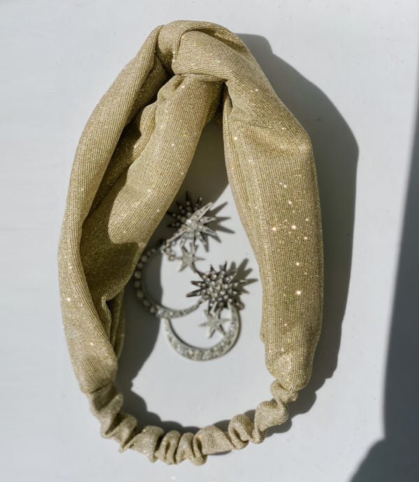 Headband Luxe | Light Gold Glitter - BySi Collection