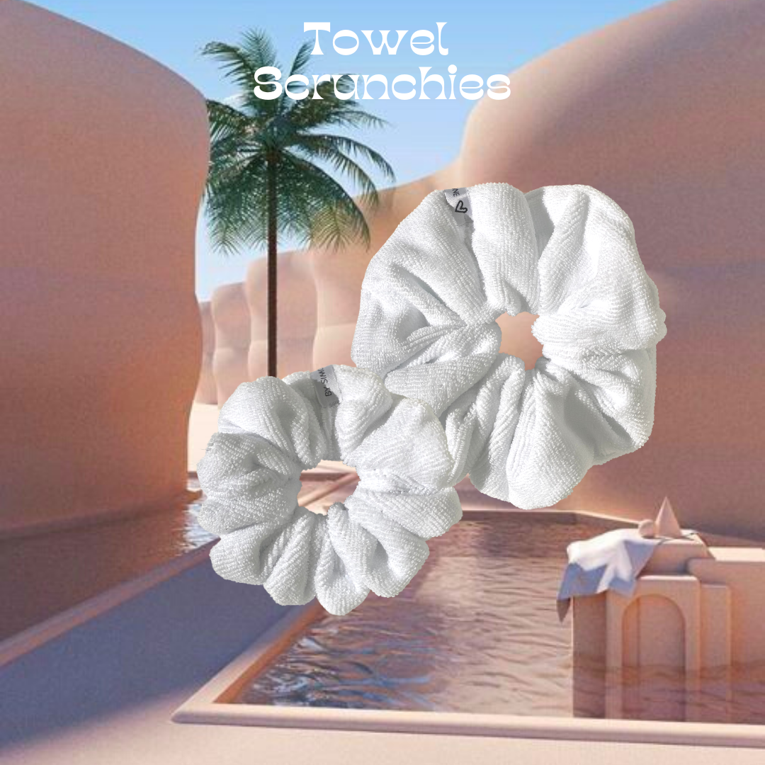 Towel Scrunchies | White - BySi Collection