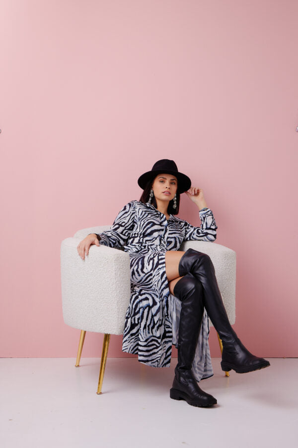 Zuri Dress | Zebra Print - BySi Collection